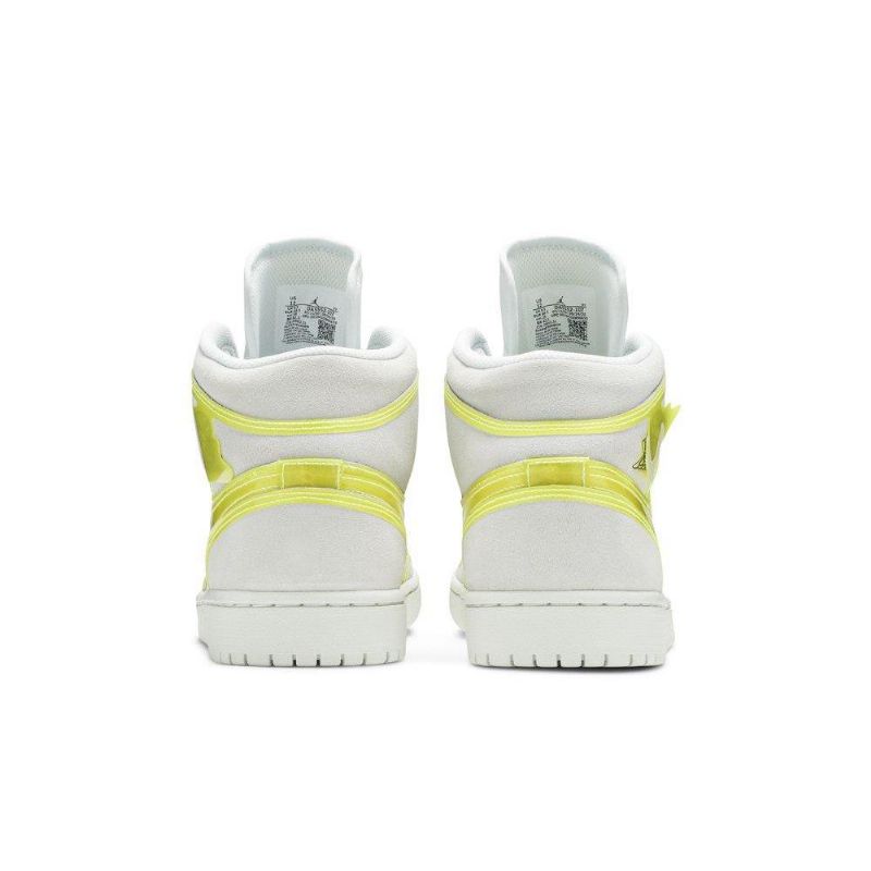 Air Jordan 1 Mid Lx Hvid Gul Sko Dame