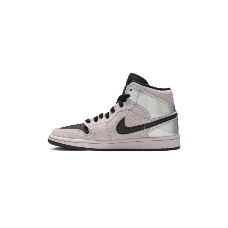 Air Jordan 1 Mid Lyserød Sort Flerfarvede Sko Dame