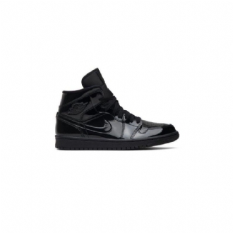 Air Jordan 1 Mid Patent Se Sort Sko Dame
