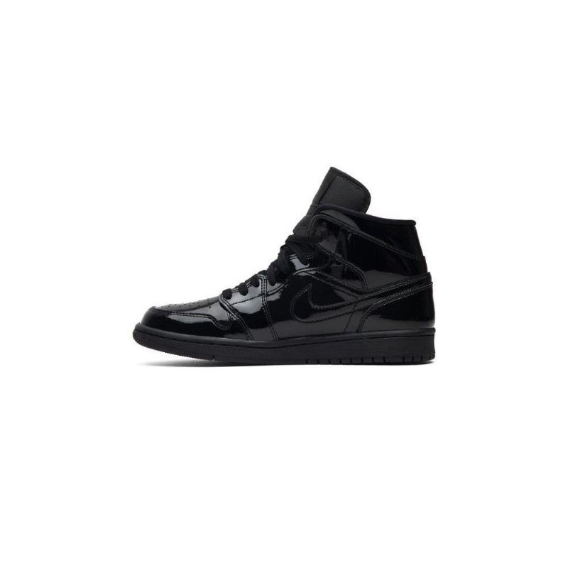 Air Jordan 1 Mid Patent Se Sort Sko Dame