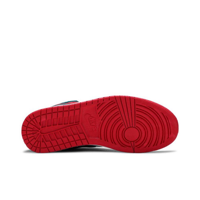Air Jordan 1 Mid Rød Blå Sort Sko Herre