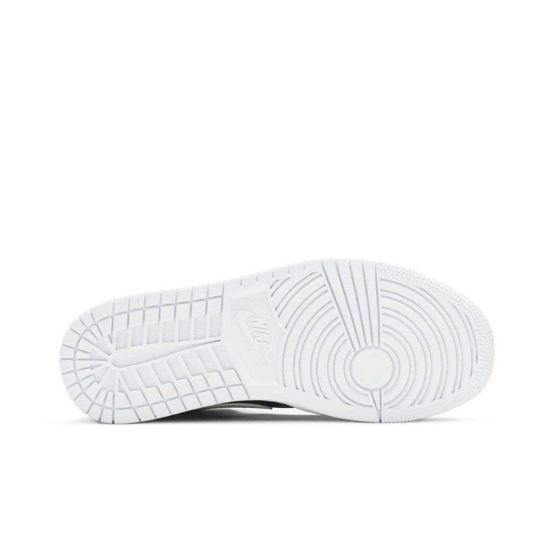 Air Jordan 1 Mid Rød Hvid Sort Sko Dame