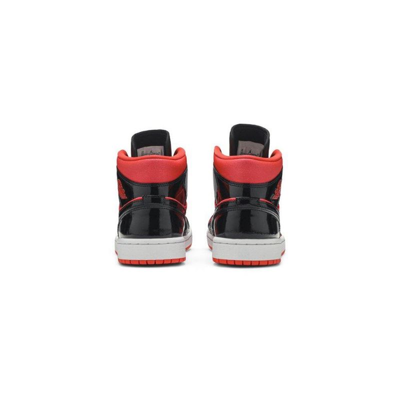Air Jordan 1 Mid Rød Sort Sko Dame