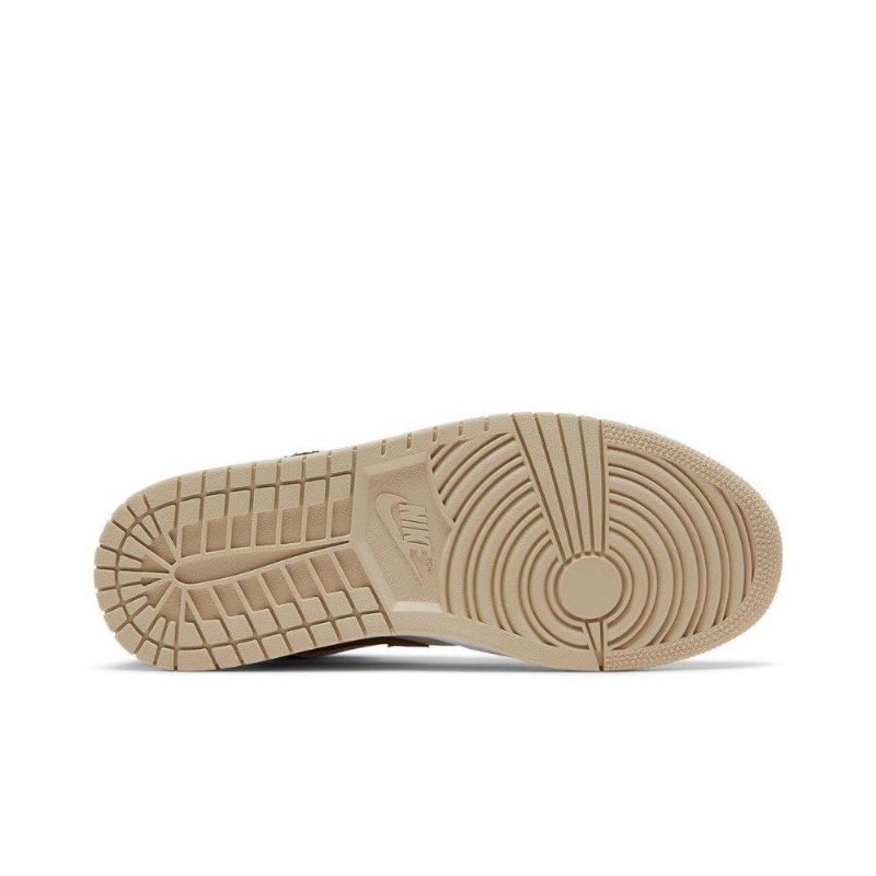 Air Jordan 1 Mid Se Beige Brun Sko Dame
