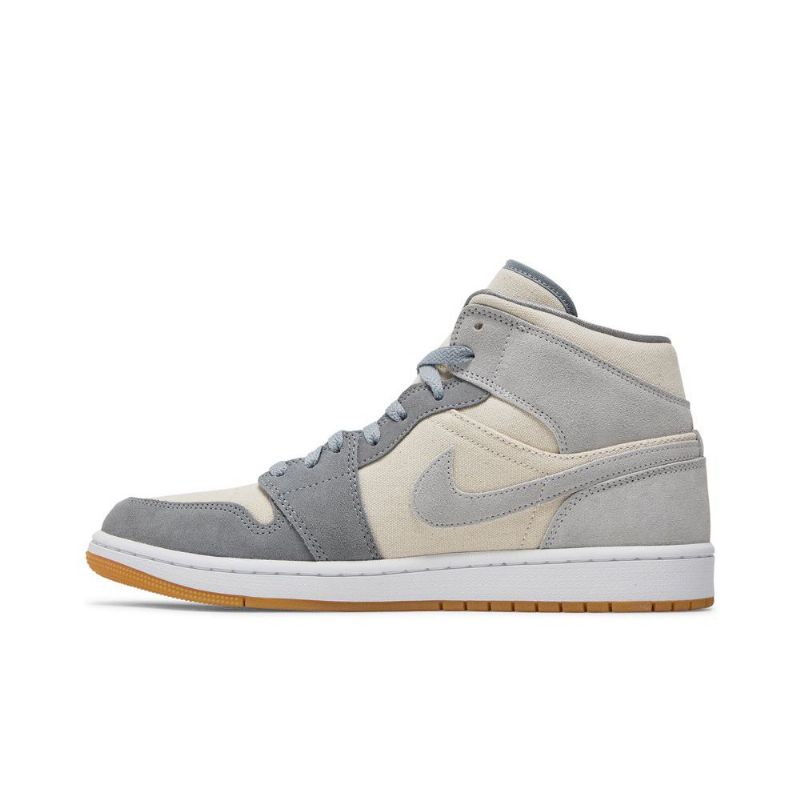 Air Jordan 1 Mid Se Beige Grå Sko Herre