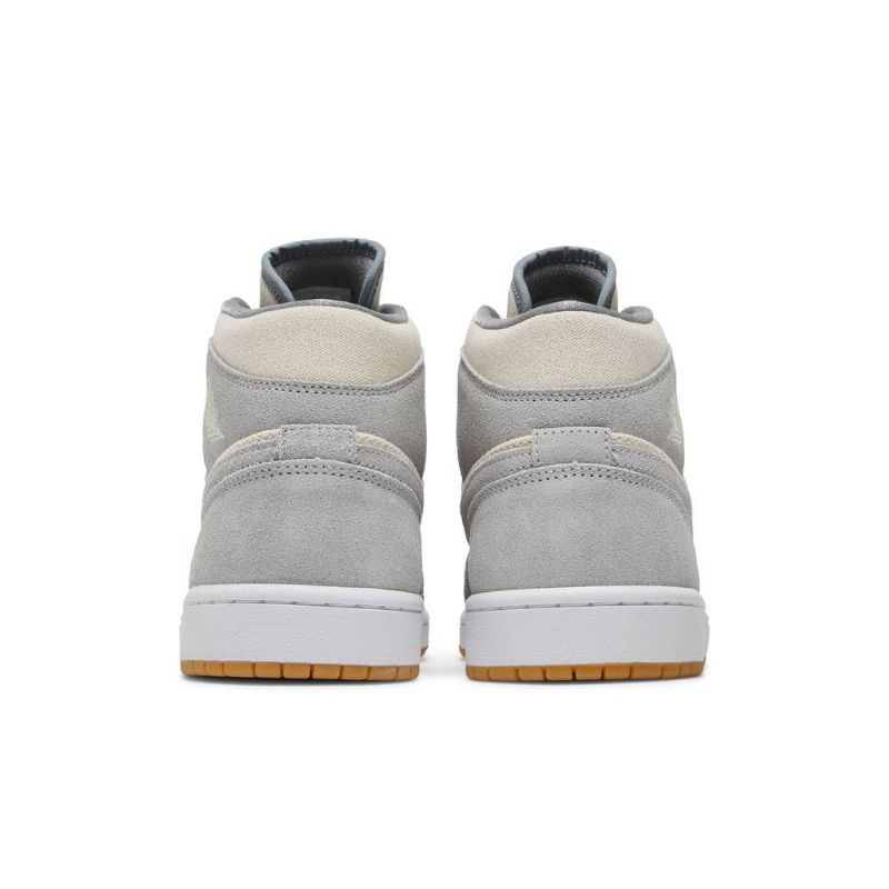 Air Jordan 1 Mid Se Beige Grå Sko Herre