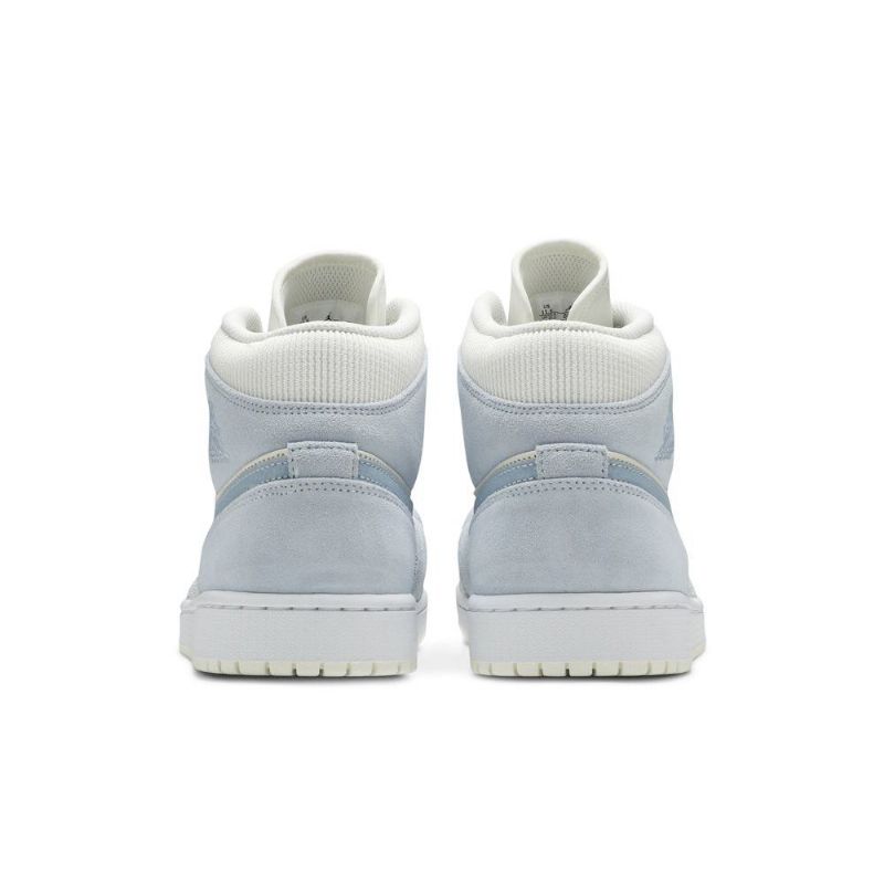 Air Jordan 1 Mid Se Blå Hvid Sko Herre