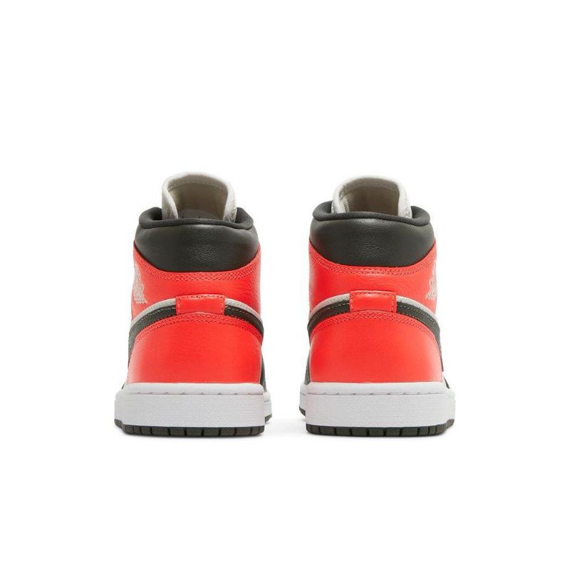 Air Jordan 1 Mid Se Brun Rød Hvid Sko Dame