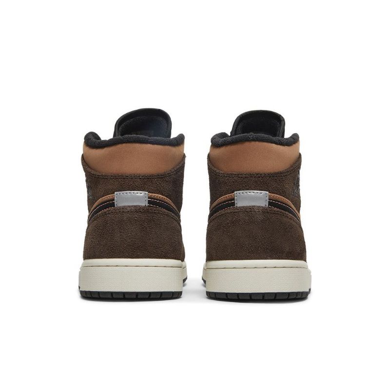 Air Jordan 1 Mid Se Brun Sort Sko Herre