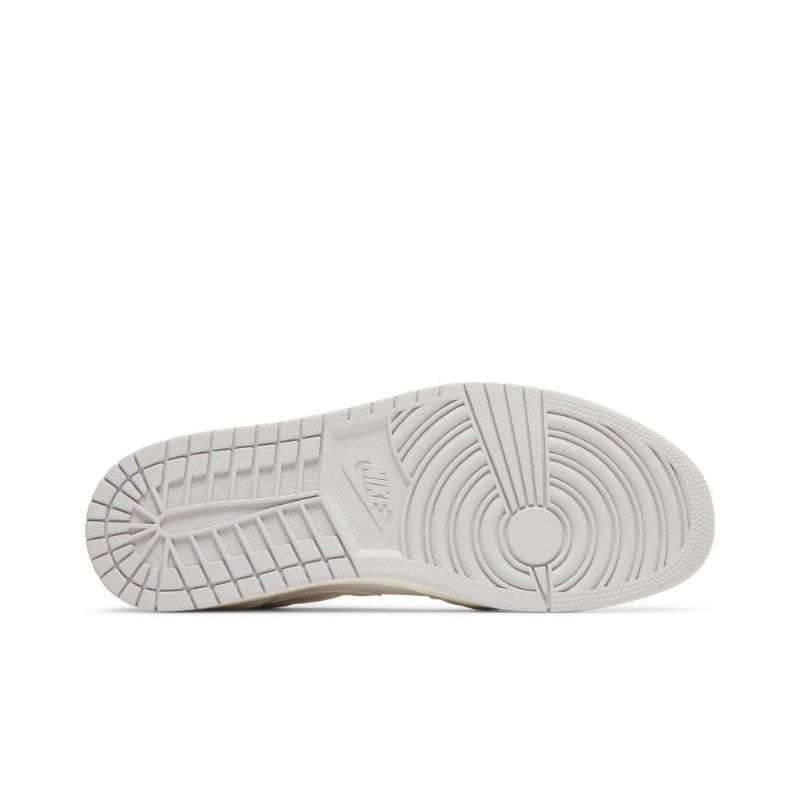 Air Jordan 1 Mid Se Craft Hvid Grå Lyserød Sko Herre