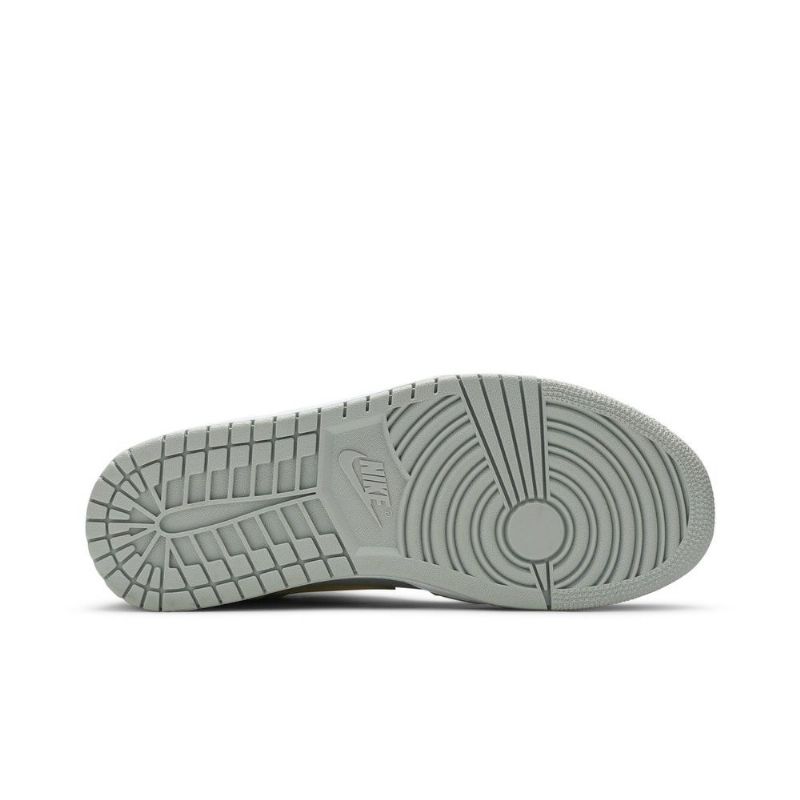 Air Jordan 1 Mid Se Grå Gul Sko Herre