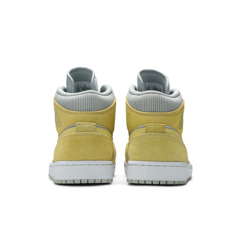 Air Jordan 1 Mid Se Grå Gul Sko Herre