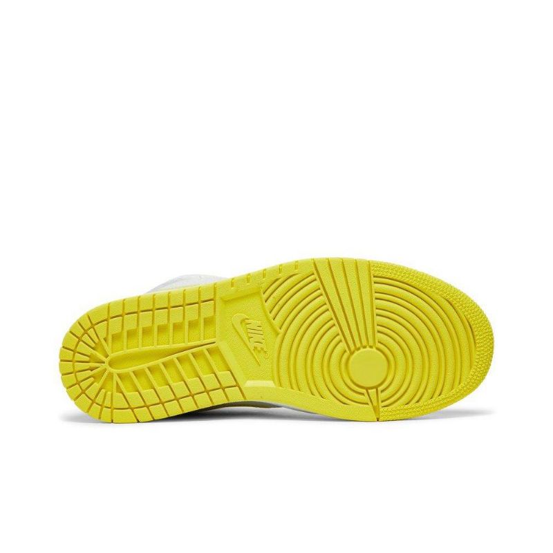 Air Jordan 1 Mid Se Gul Hvid Sko Dame