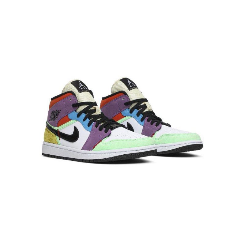 Air Jordan 1 Mid Se Hvid Flerfarvede Sko Dame