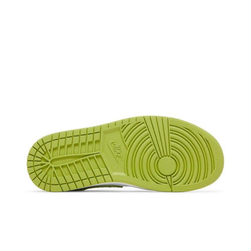 Air Jordan 1 Mid Se Hvid Grøn Sko Dame