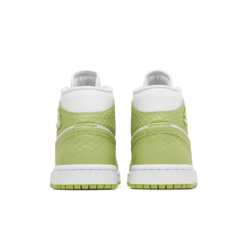Air Jordan 1 Mid Se Hvid Grøn Sko Dame