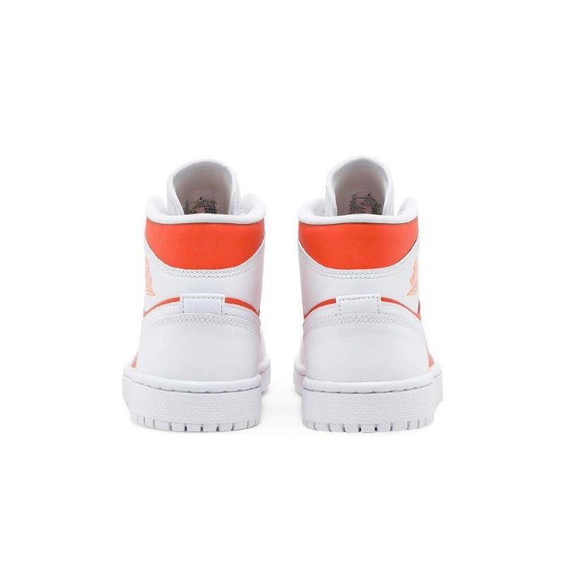 Air Jordan 1 Mid Se Hvid Orange Sko Dame