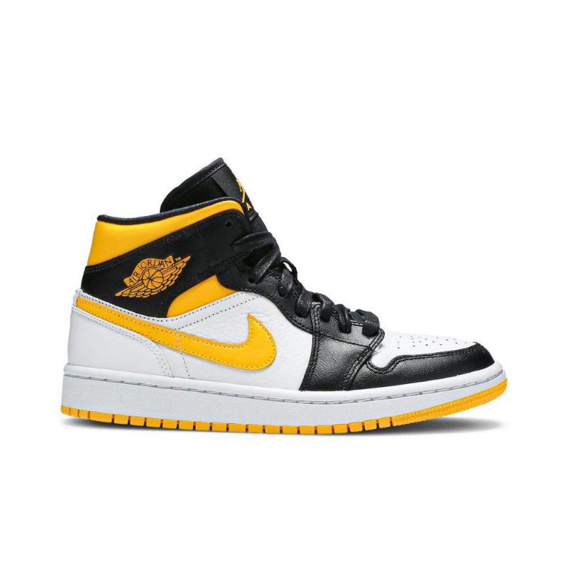 Air Jordan 1 Mid Se Hvid Orange Sort Sko Dame