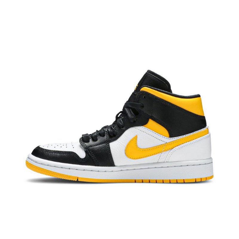 Air Jordan 1 Mid Se Hvid Orange Sort Sko Dame