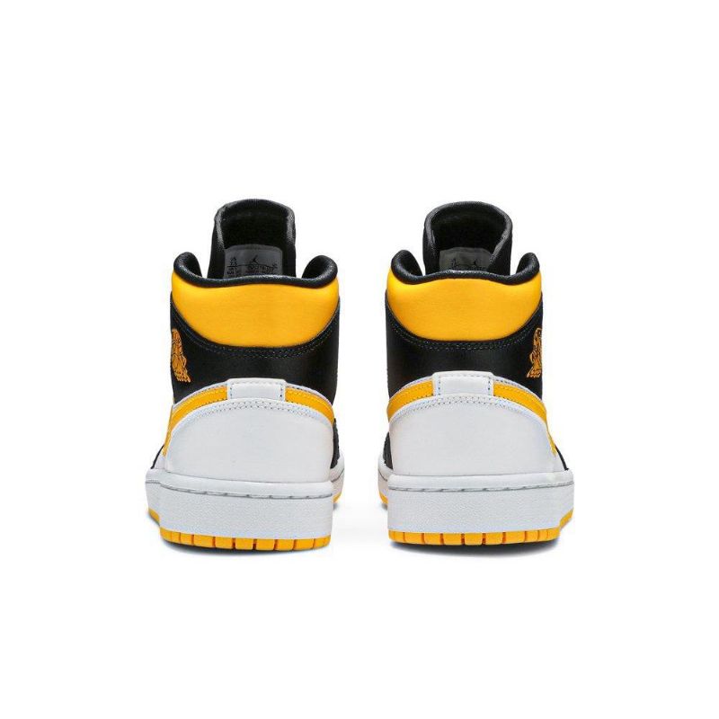 Air Jordan 1 Mid Se Hvid Orange Sort Sko Dame