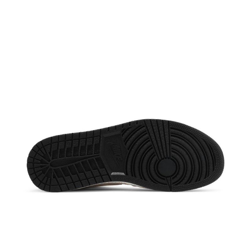 Air Jordan 1 Mid Se Hvid Sort Brun Sko Herre
