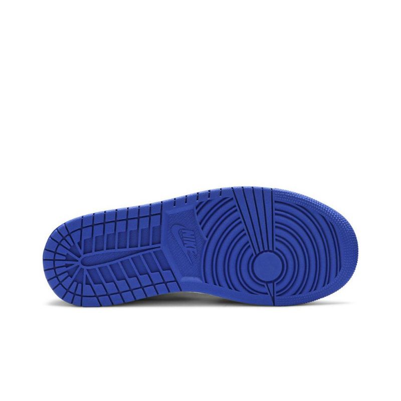Air Jordan 1 Mid Se Hvid Sort Grå Blå Sko Herre