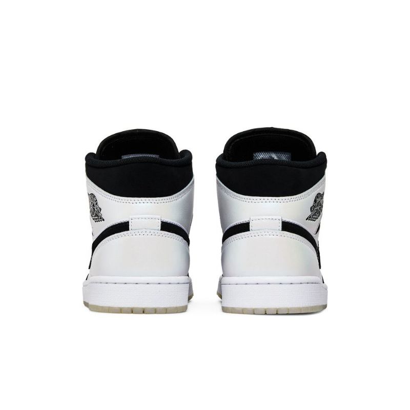 Air Jordan 1 Mid Se Hvid Sort Sko Herre