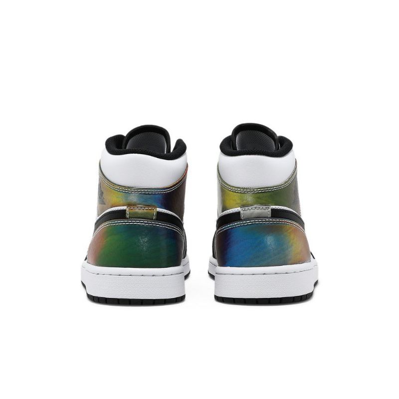 Air Jordan 1 Mid Se Hvid Sort Sko Herre