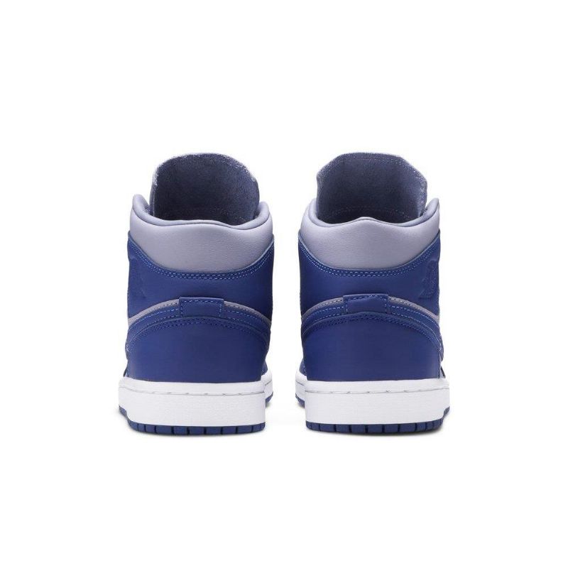 Air Jordan 1 Mid Se Lilla Blå Hvid Sko Dame