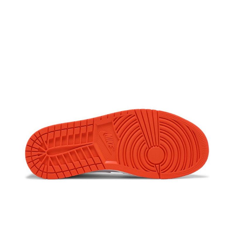 Air Jordan 1 Mid Se Orange Hvid Sort Sko Herre