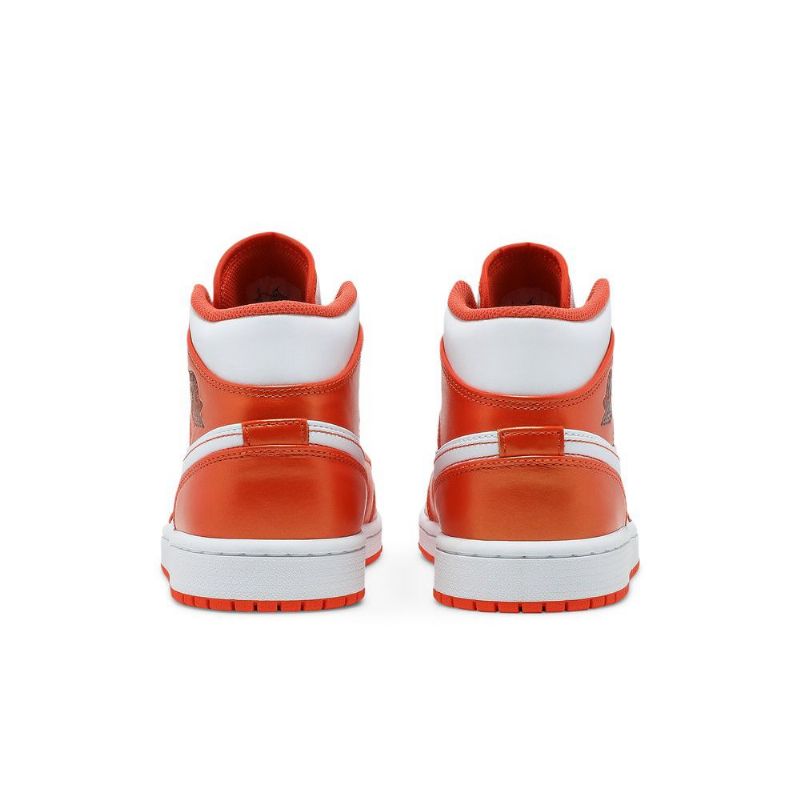Air Jordan 1 Mid Se Orange Hvid Sort Sko Herre