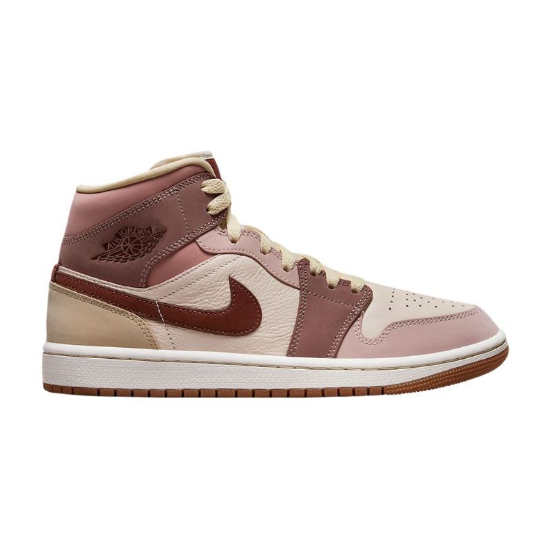 Air Jordan 1 Mid Se Orange Lyserød Lilla Sko Dame