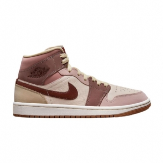 Air Jordan 1 Mid Se Orange Lyserød Lilla Sko Dame
