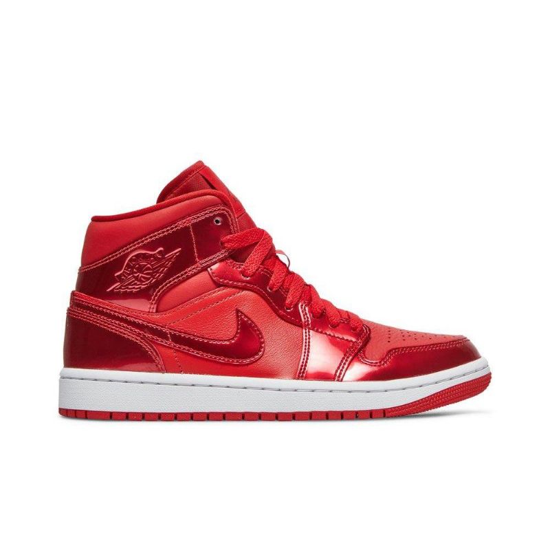 Air Jordan 1 Mid Se Rød Hvid Sko Dame