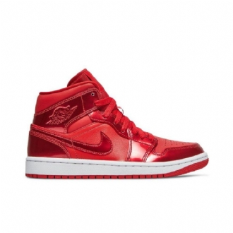 Air Jordan 1 Mid Se Rød Hvid Sko Dame