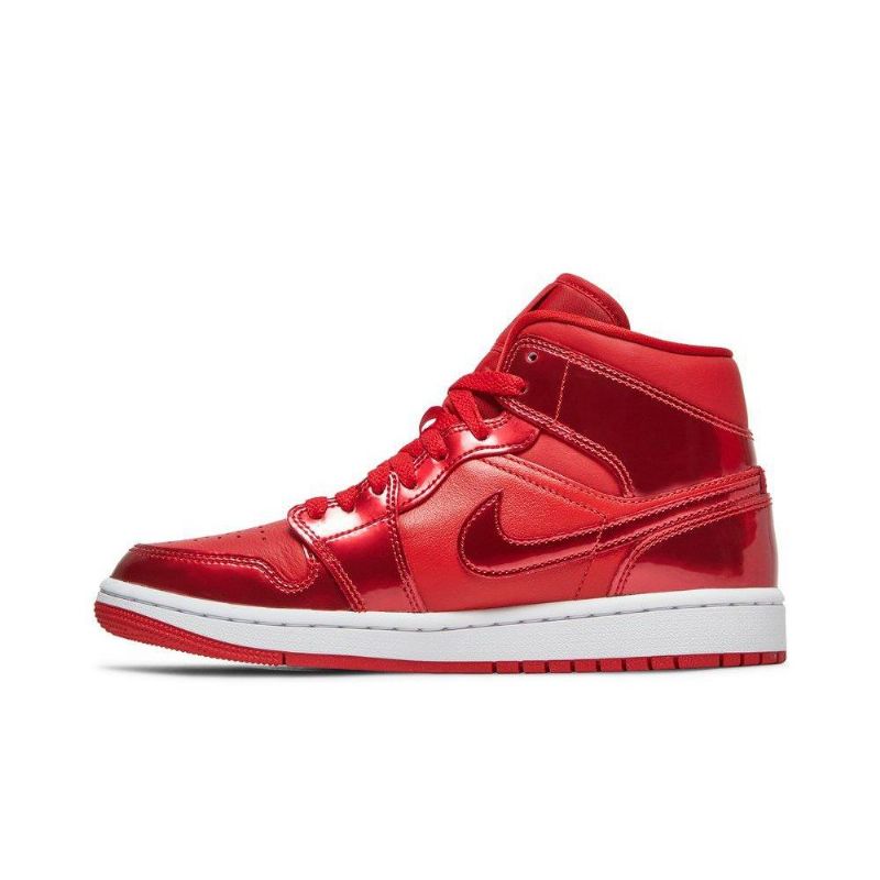 Air Jordan 1 Mid Se Rød Hvid Sko Dame