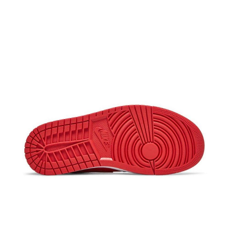 Air Jordan 1 Mid Se Rød Hvid Sko Dame