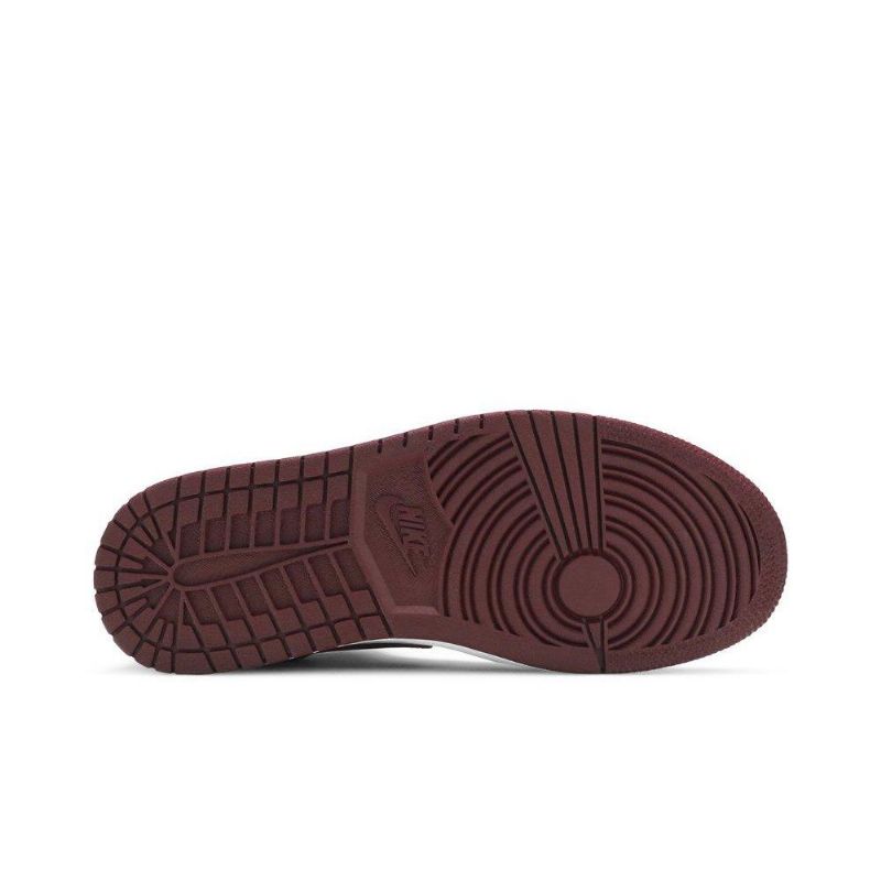 Air Jordan 1 Mid Se Sort Bordeaux Hvid Sko Dame