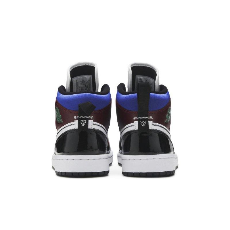 Air Jordan 1 Mid Se Sort Hvid Flerfarvede Sko Dame