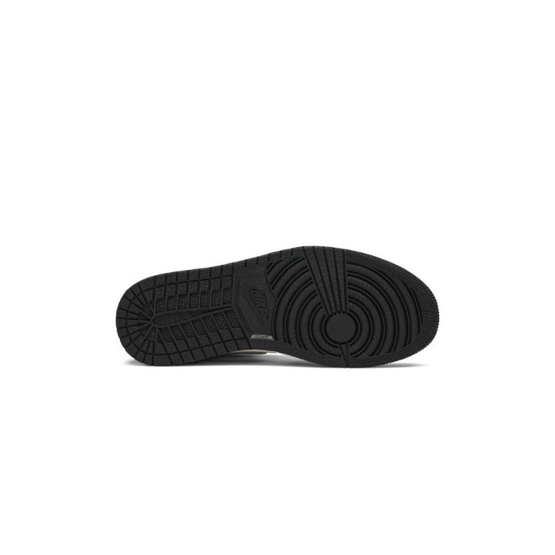 Air Jordan 1 Mid Se Sort Hvid Grå Sko Herre