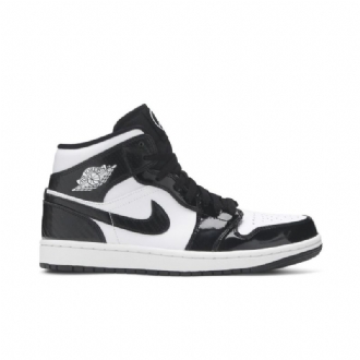 Air Jordan 1 Mid Se Sort Hvid Sko Herre