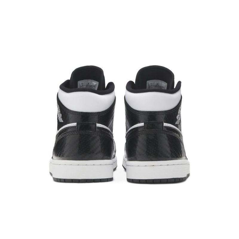 Air Jordan 1 Mid Se Sort Hvid Sko Herre