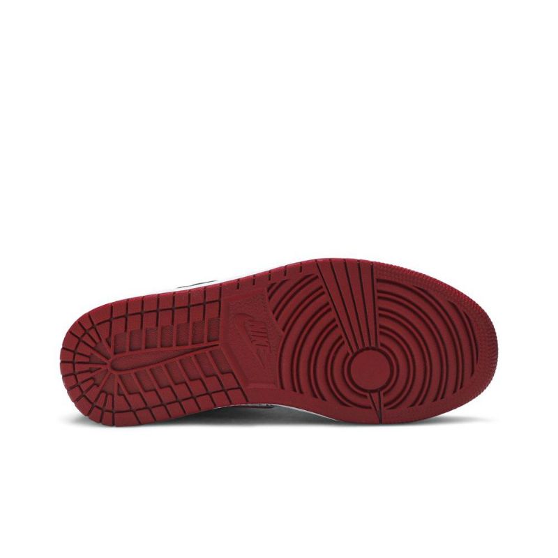 Air Jordan 1 Mid Se Sort Rød Hvid Sko Herre