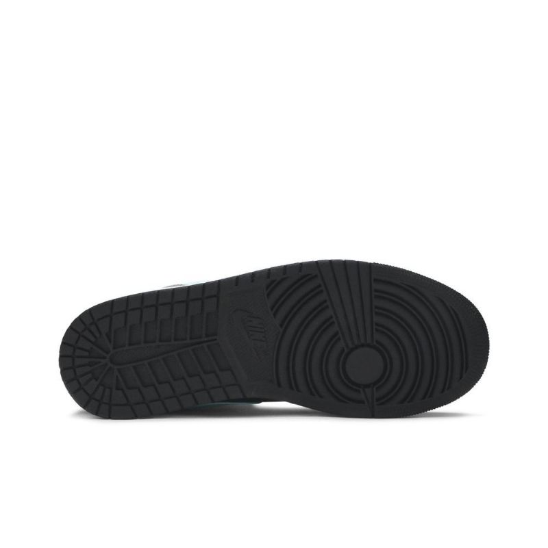 Air Jordan 1 Mid Sort Blå Grå Sko Herre