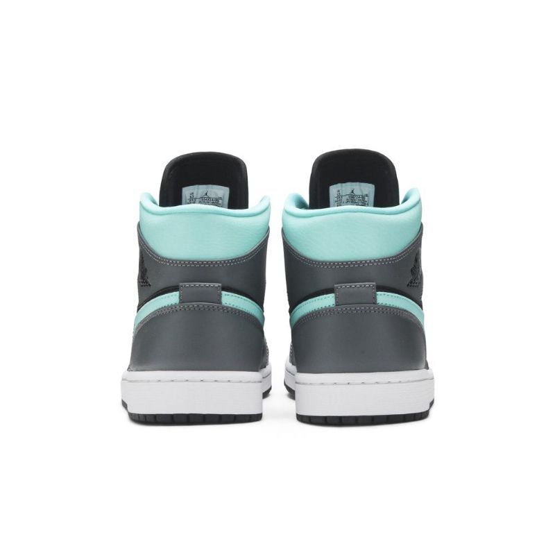 Air Jordan 1 Mid Sort Blå Grå Sko Herre