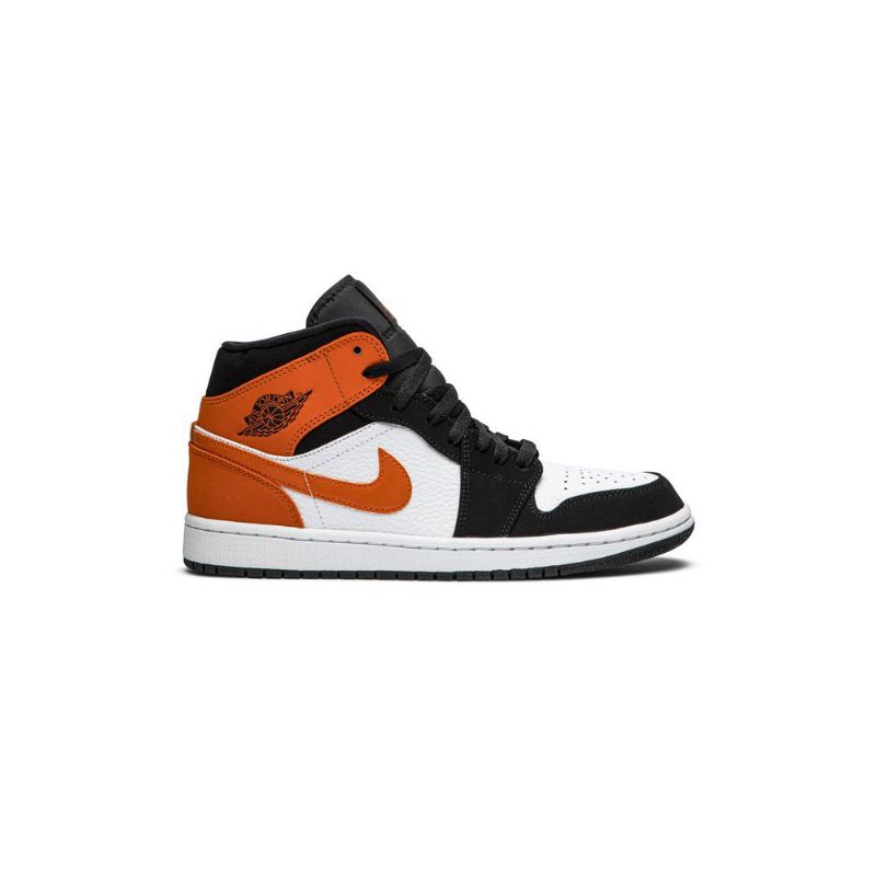 Air Jordan 1 Mid Sort Brun Hvid Sko Herre