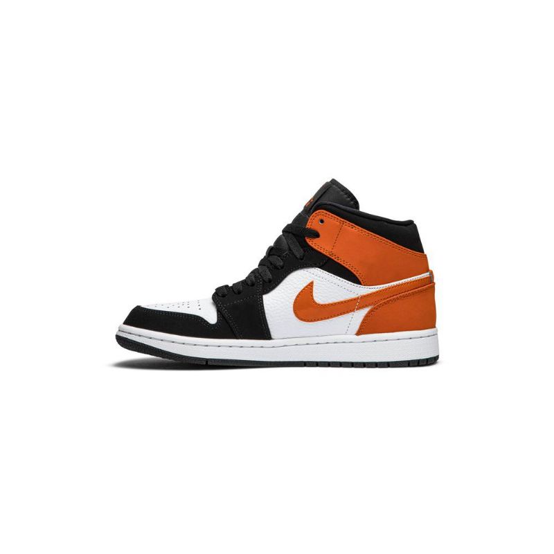 Air Jordan 1 Mid Sort Brun Hvid Sko Herre