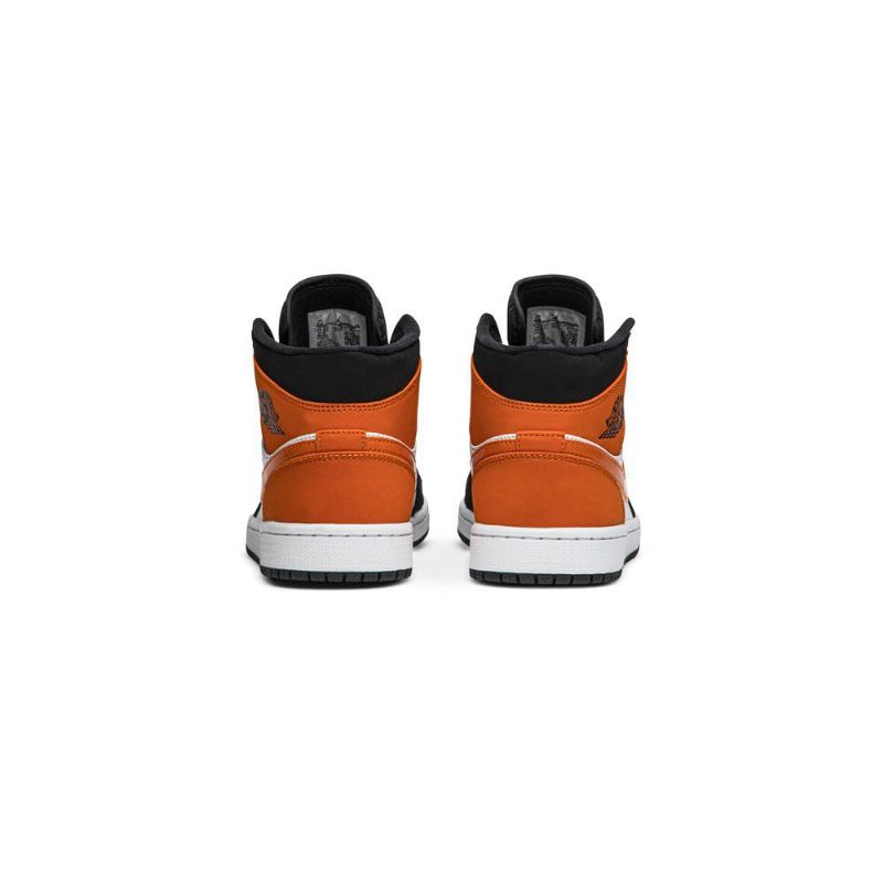 Air Jordan 1 Mid Sort Brun Hvid Sko Herre