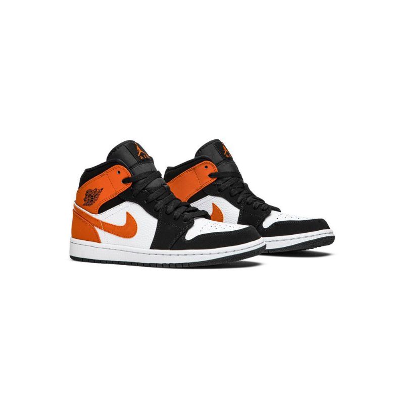 Air Jordan 1 Mid Sort Brun Hvid Sko Herre