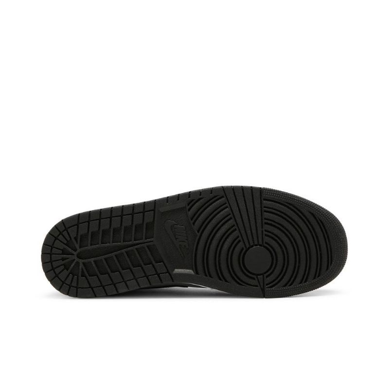 Air Jordan 1 Mid Sort Grå Rød Hvid Sko Herre